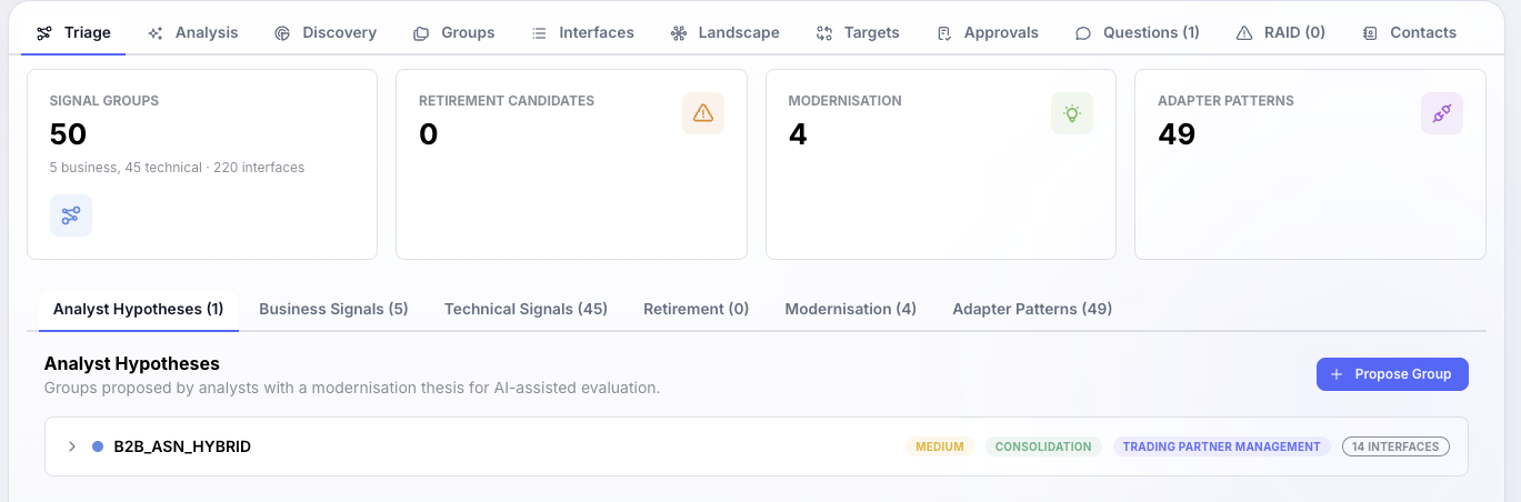 Switch triage view